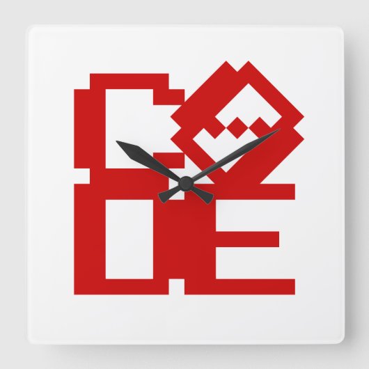 CODE VIERKANTE KLOK (Voorkant)