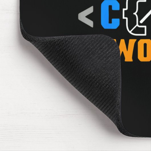 Code werkt grappig programmeur codeersoftware muismat (Hoek)