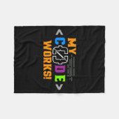 Code werkt grappig programmeur codeersoftwareCode  Fleece Deken (Voorkant (Horizontaal))