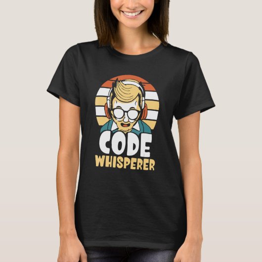 Code Whisperer Coding Coder Programming Code It Pr T-shirt (Voorkant)