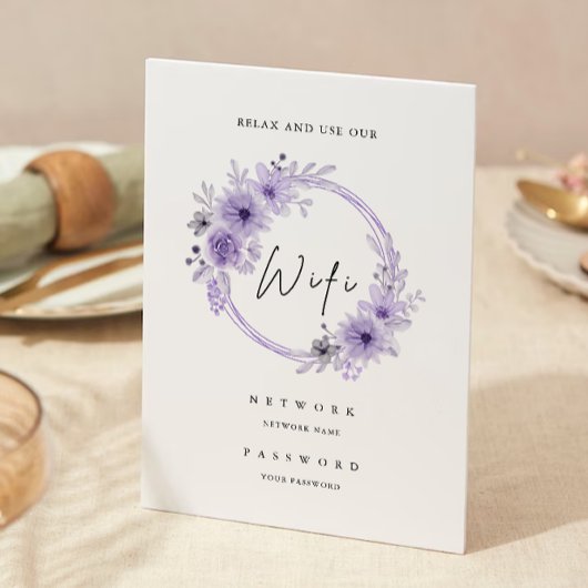 Code Wifi Violet, Invitation Wifi Connect