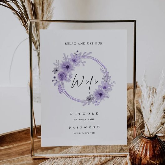 Code Wifi Violet, Invitation Wifi Connect