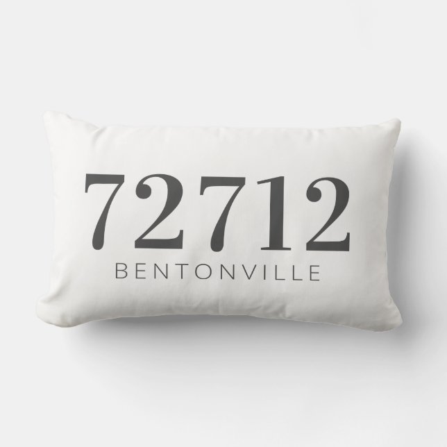 Code zip personnalisé Coussin de la ville natale g (Recto)