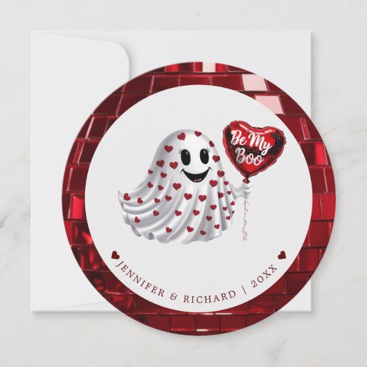 Codée cerise "Be My Boo" Carte Saint Valentin (Devant)