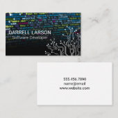 Codeertaalachtergrond | Grafische knooppunten Visitekaartje (Voorkant / Achterkant)