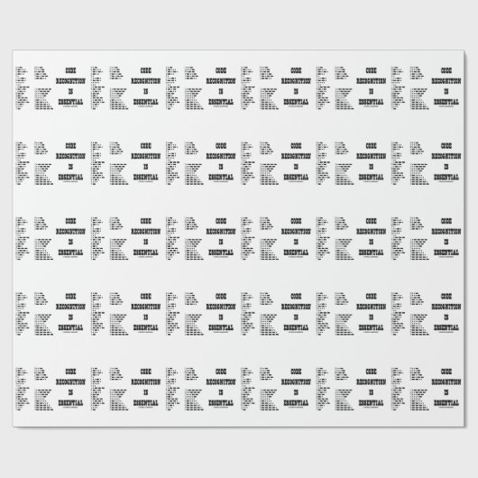 Codeherkenning is essentieel (Morse Code) Cadeaupapier (Vlak)