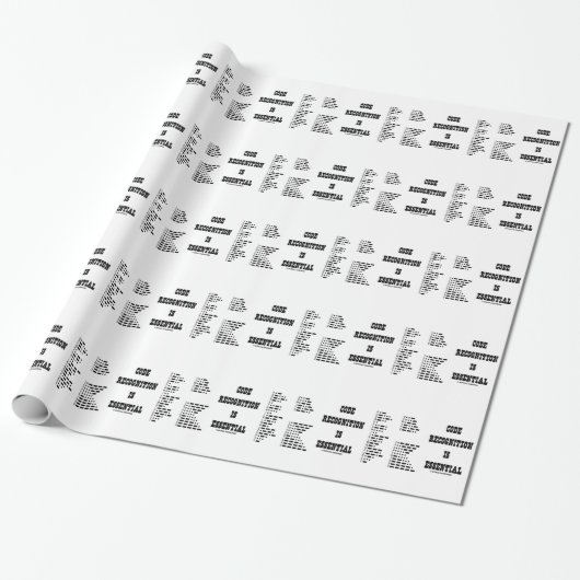 Codeherkenning is essentieel (Morse Code) Cadeaupapier (Uitgerold)