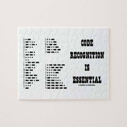 Codeherkenning is essentieel (Morse Code) Legpuzzel (Horizontaal)