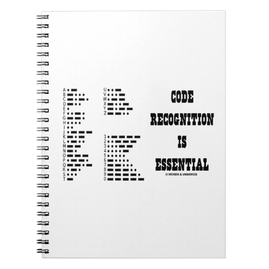 Codeherkenning is essentieel (Morse Code) Notitieboek (Voorkant)