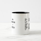Codeherkenning is essentieel (Morse Code) Tweekleurige Koffiemok (Center)