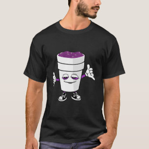 Codeïne Paarse Drank Sizzurp Dubbele Beker Lean T-shirt