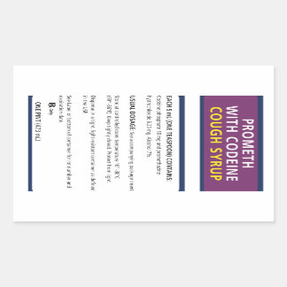Codeïne promoten rechthoekige sticker