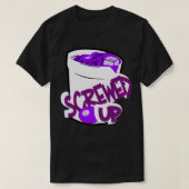 Codeïne Sizzurp in de hand geschroefd bij het test T-shirt (Design voorkant)