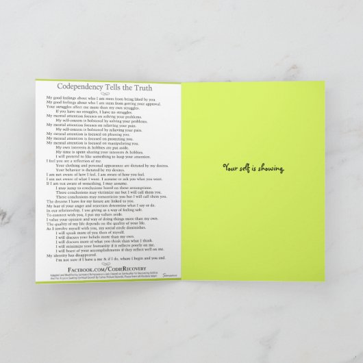 Codependency vertelt de Kaart van de Terugwinning (Binnen)