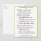 Codependentie vertelt het waarheidsgetrouwe Briefk Briefkaart (Voorkant / Achterkant)