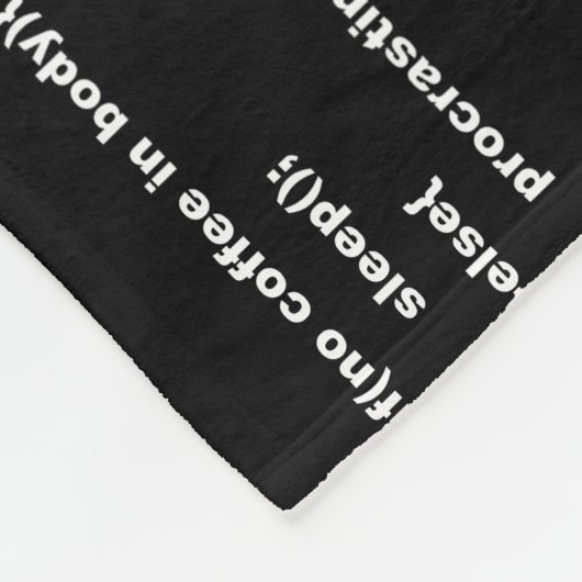 Codeprogramma Java Javascript Procrastation Fleece Deken (Hoek)