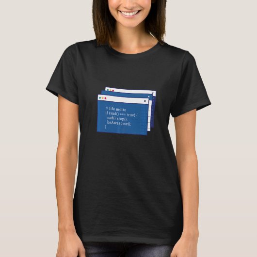 Codeprogrammeercomputer T-shirt (Voorkant)