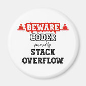 Coder aangedreven door stack overflow | programmer magneet (Voorkant)