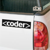 Coder Black Achtergrond Bumpersticker (Op Truck)