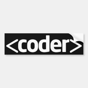 Coder Black Achtergrond Bumpersticker