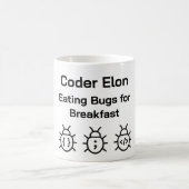 Coder Café Mug - Manger des bugs pour le petit déj (Centre)