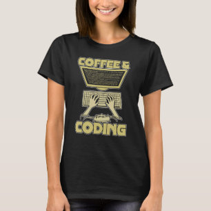 Coder Cafeïne Programmeringssoftware Koffieprogram T-shirt