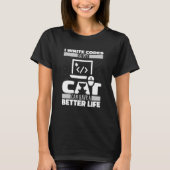 Coder Cat Software Engineer Constructeur Codering  T-shirt (Voorkant)