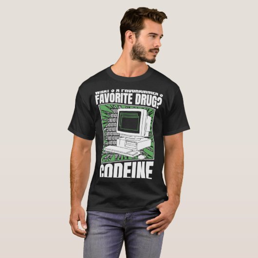 Coder Codeine Programmer Software Programmering Co T-shirt (Voorkant volledig)
