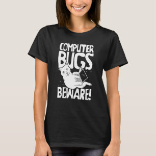 Coder Codeur Ontwikkelaar Software Engineer Kat P T-shirt
