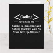 Coder Codeur Programmeur Codeer Groet Kaart (Gele Bloem)