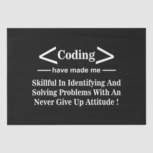 Coder Codeur Programmeur Codering Tissuepapier (Voorkant)