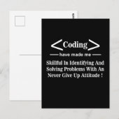 Coder Codeur Programmeur Ontwikkelaar Coderen Briefkaart (Voorkant / Achterkant)