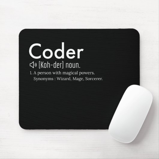 Coder Definition - taalliefhebbers programmeren Muismat (Met muis)