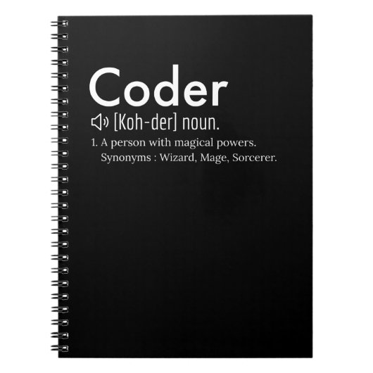 Coder Definition - taalliefhebbers programmeren Notitieboek (Voorkant)
