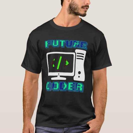 Coder Design Funny Programmer Computer Science Man T-shirt (Voorkant)