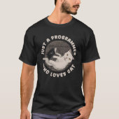 Coder Feline Ontwikkelaar Software Engineer Cat Pr T-shirt (Voorkant)