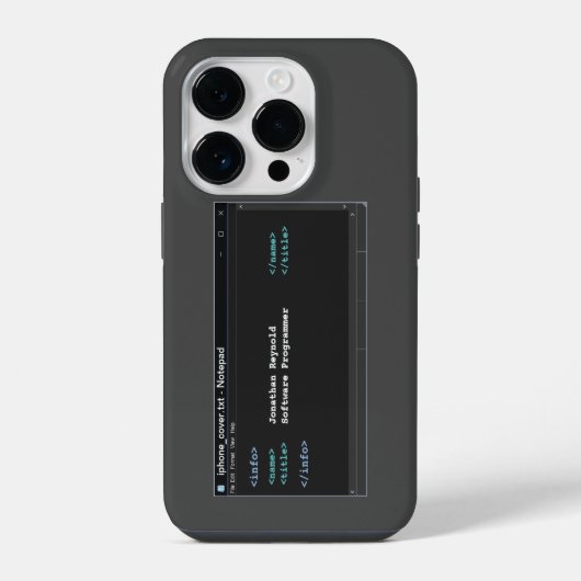 Coder Formaat Computerprogrammeur Notitieblok Donk iPhone Hoesje (Achterkant)