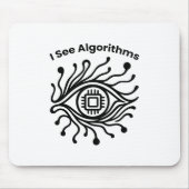 Coder Gift – Tech Eye Design – Mouse Pad Muismat (Voorkant)