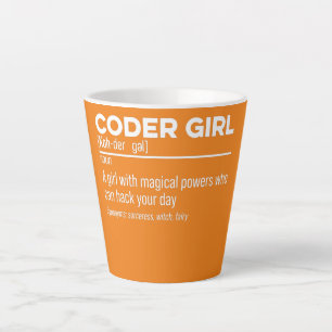 Coder Girl Definition Noun Software Developer Latte Mok
