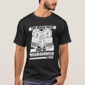 Coder Ontwikkelaar Software Engineer Pizza Program T-shirt (Voorkant)