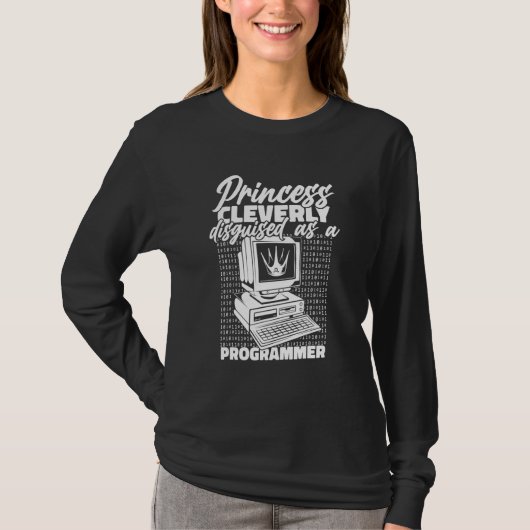 Coder Princess Software Engineer Development Progr T-shirt (Voorkant)