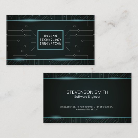 Coder | Programmeur | Carte de visite de carte de (Devant / Derrière)