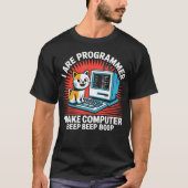 Coder Programmeur Kat Computer T-shirt (Voorkant)