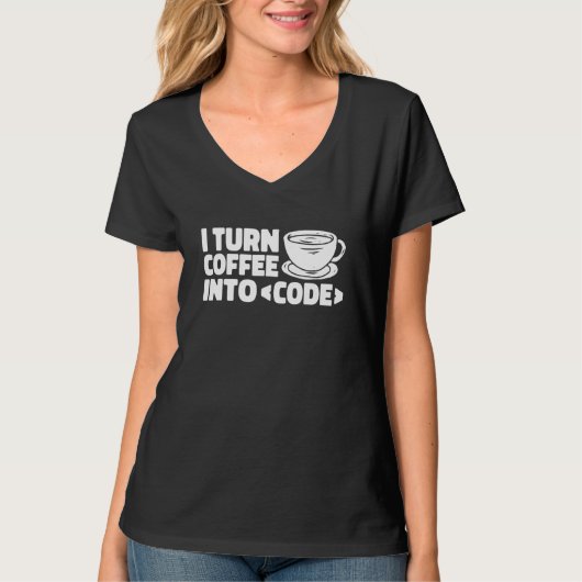 Coder Software Engineer Coding  Developer Coffee P T-shirt (Voorkant)