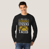 Coder Taco Codeert Mexicaans eten voor programmeur T-shirt (Voorkant volledig)