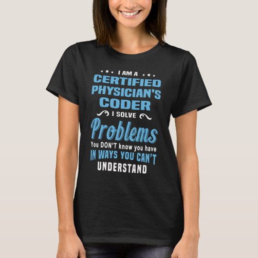 Coder voor gecertificeerde artsen t-shirt (Voorkant)
