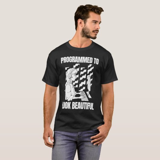 Coderende prachtige softwareprogrammering ontwikke t-shirt (Voorkant volledig)