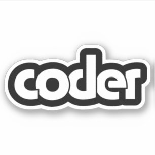 Coderende Sticker