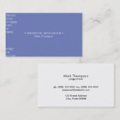 Codering blauwe Paarse achtergrond Visitekaartje (Voorkant / Achterkant)