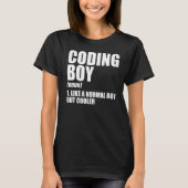 Codering Boy Definition Noun Software Developer Pr T-shirt (Voorkant)